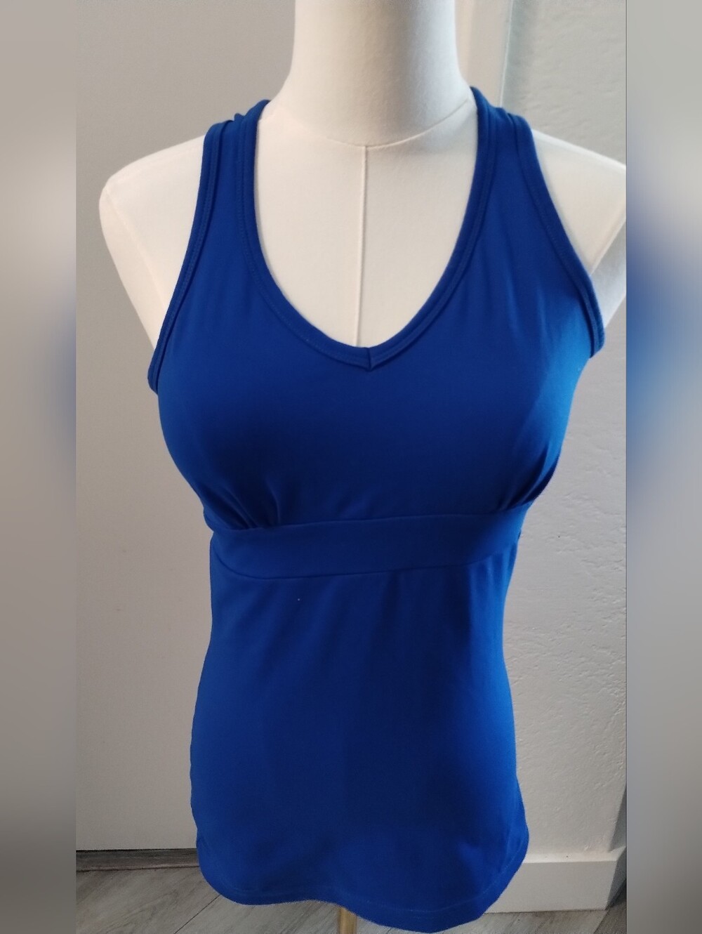 Hard Tail V-Neck Racerback Tank Top - Cobalt Blue